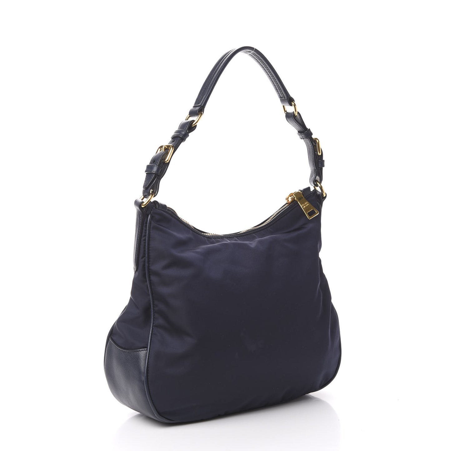 Tessuto Nylon Saffiano Hobo Baltico