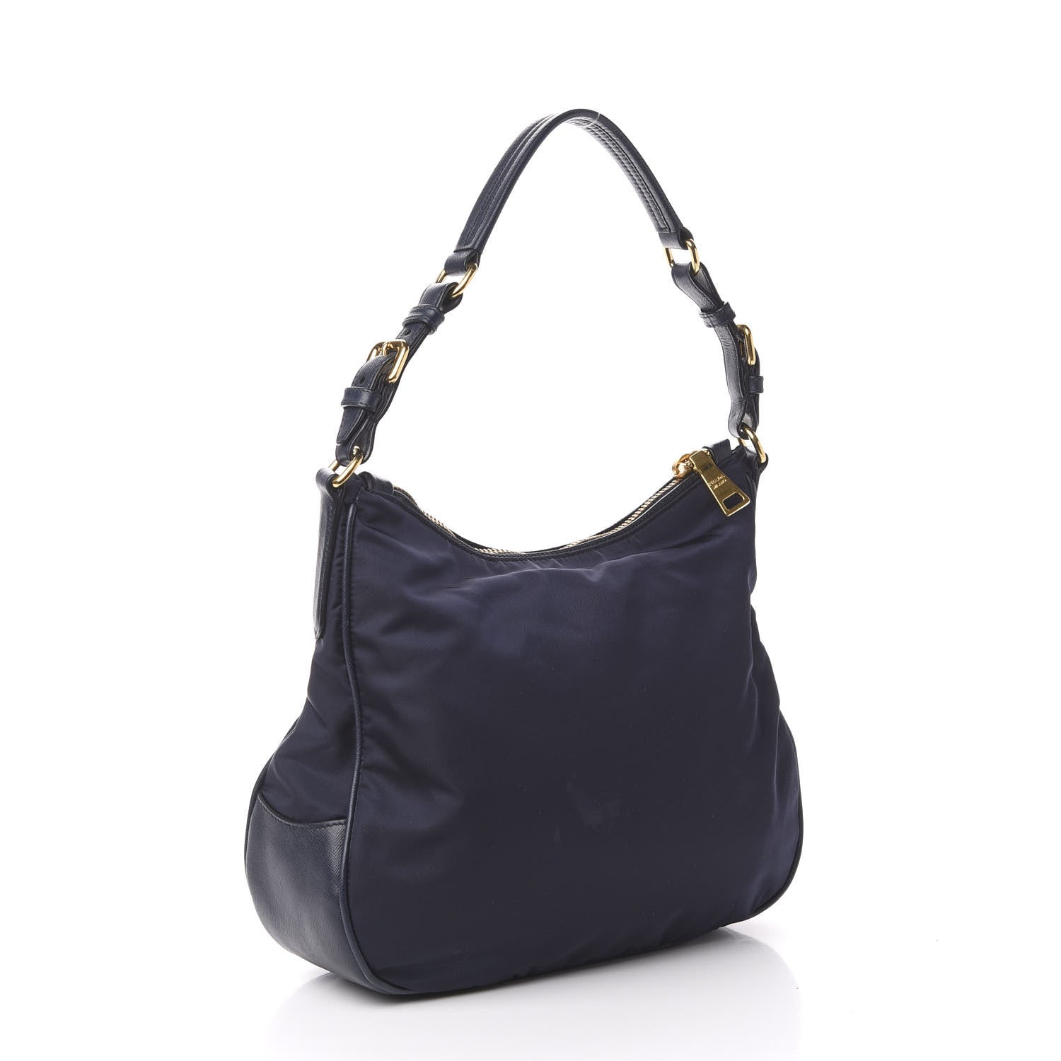 Prada Tessuto Nylon Saffiano Hobo Baltico 4 of 12