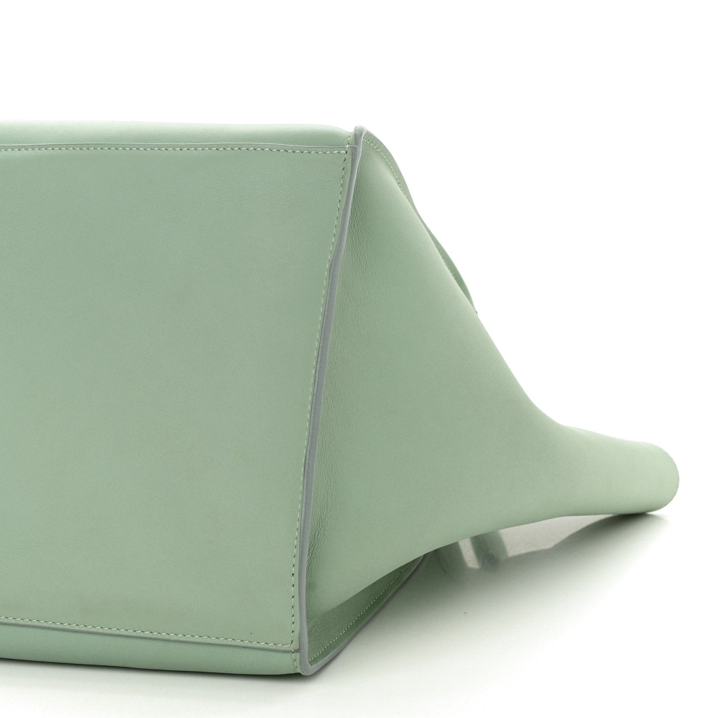 Supple Grained Calfskin Long Strap Small Big Bag Almond