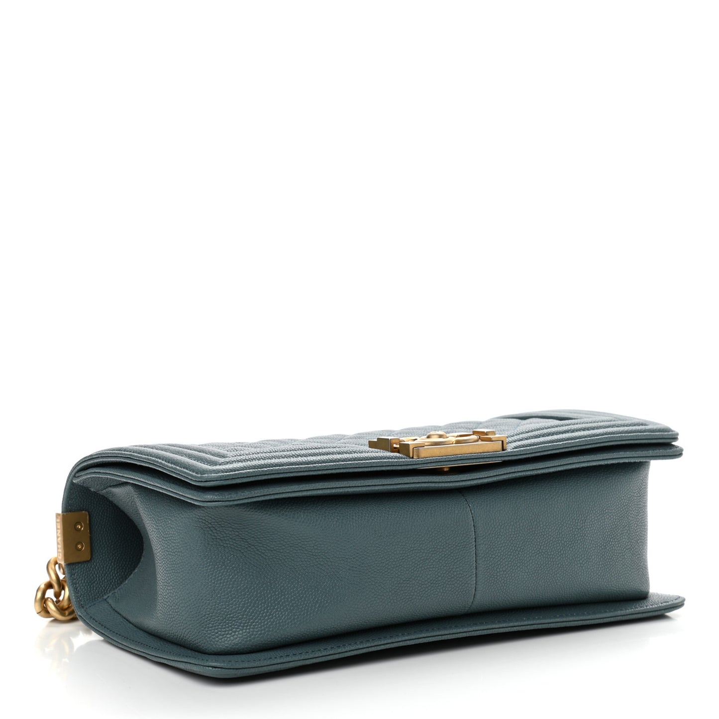 Caviar Quilted Medium Boy Flap Blue