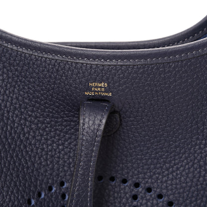 Hermes Taurillon Clemence Evelyne TPM Bleu Nuit 5 of 10