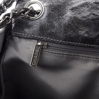 Chanel Vinyl Quilted Jumbo Melrose Degrade Flap Black 9 of 15