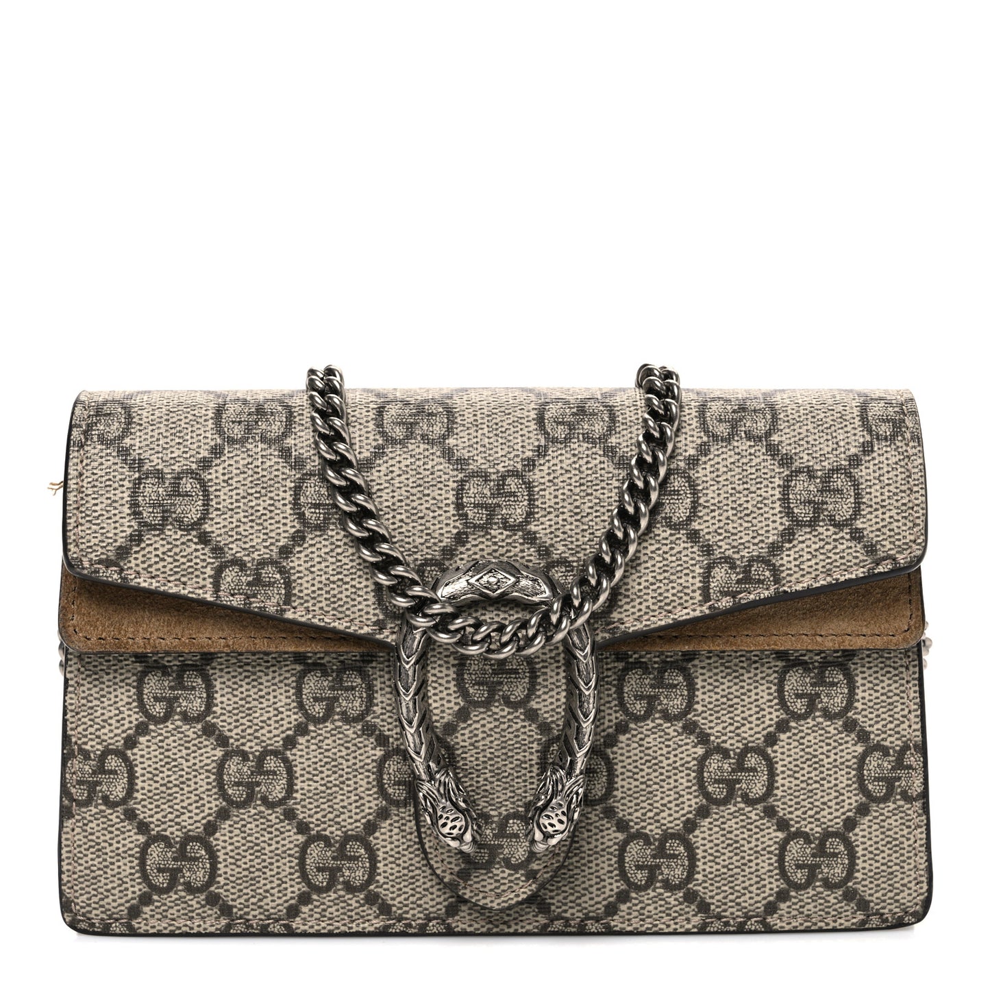 GG Supreme Monogram Super Mini Dionysus Shoulder Bag Taupe