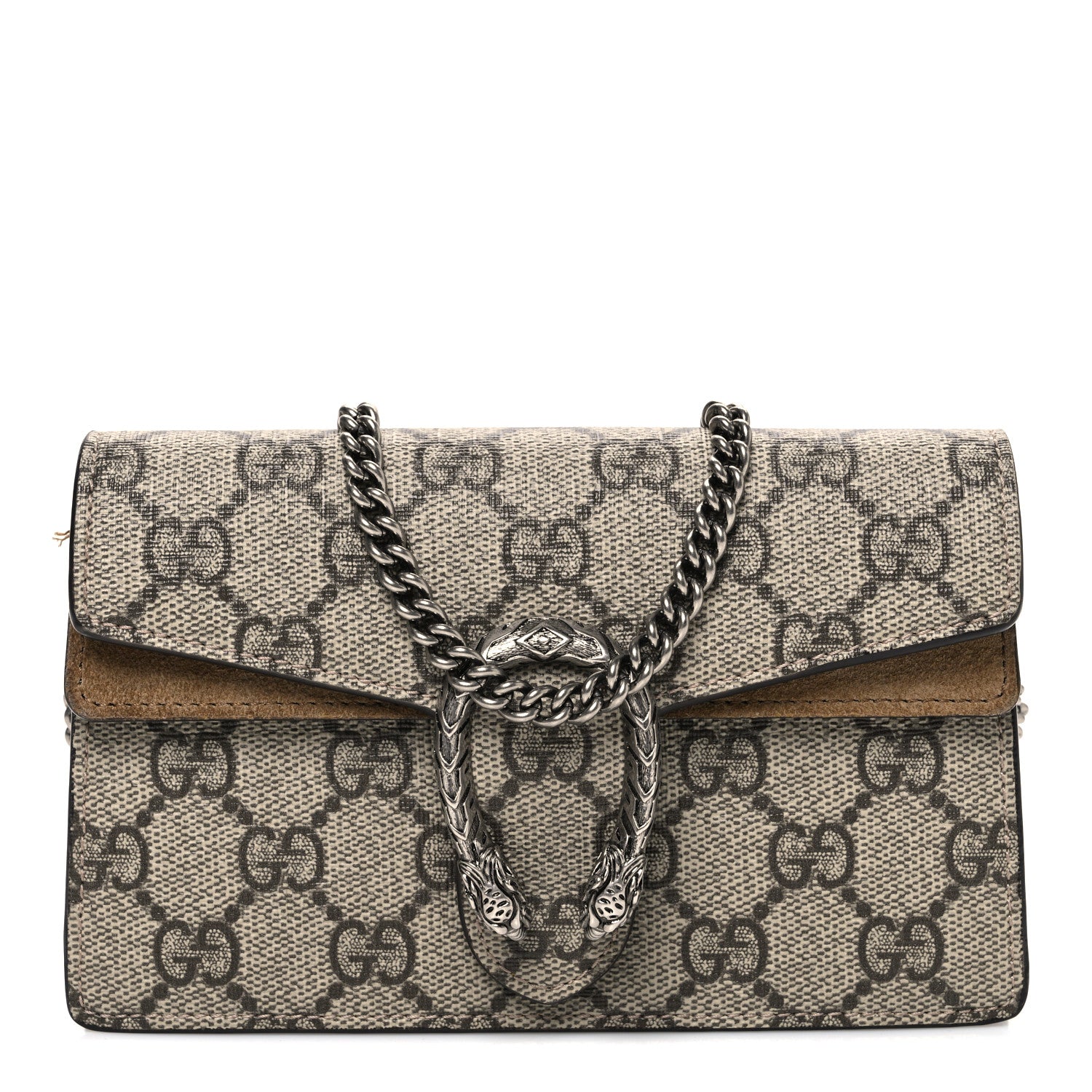 Gucci GG Supreme Monogram Super Mini Dionysus Shoulder Bag Taupe 1 of 10
