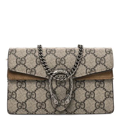 Gucci GG Supreme Monogram Super Mini Dionysus Shoulder Bag Taupe 1 of 10