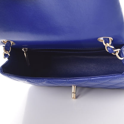 Chanel Lambskin Quilted Mini Rectangular Flap Dark Blue 5 of 8
