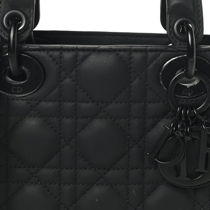 Christian Dior Ultra Matte Calfskin Cannage Mini Lady Dior Black 8 of 10