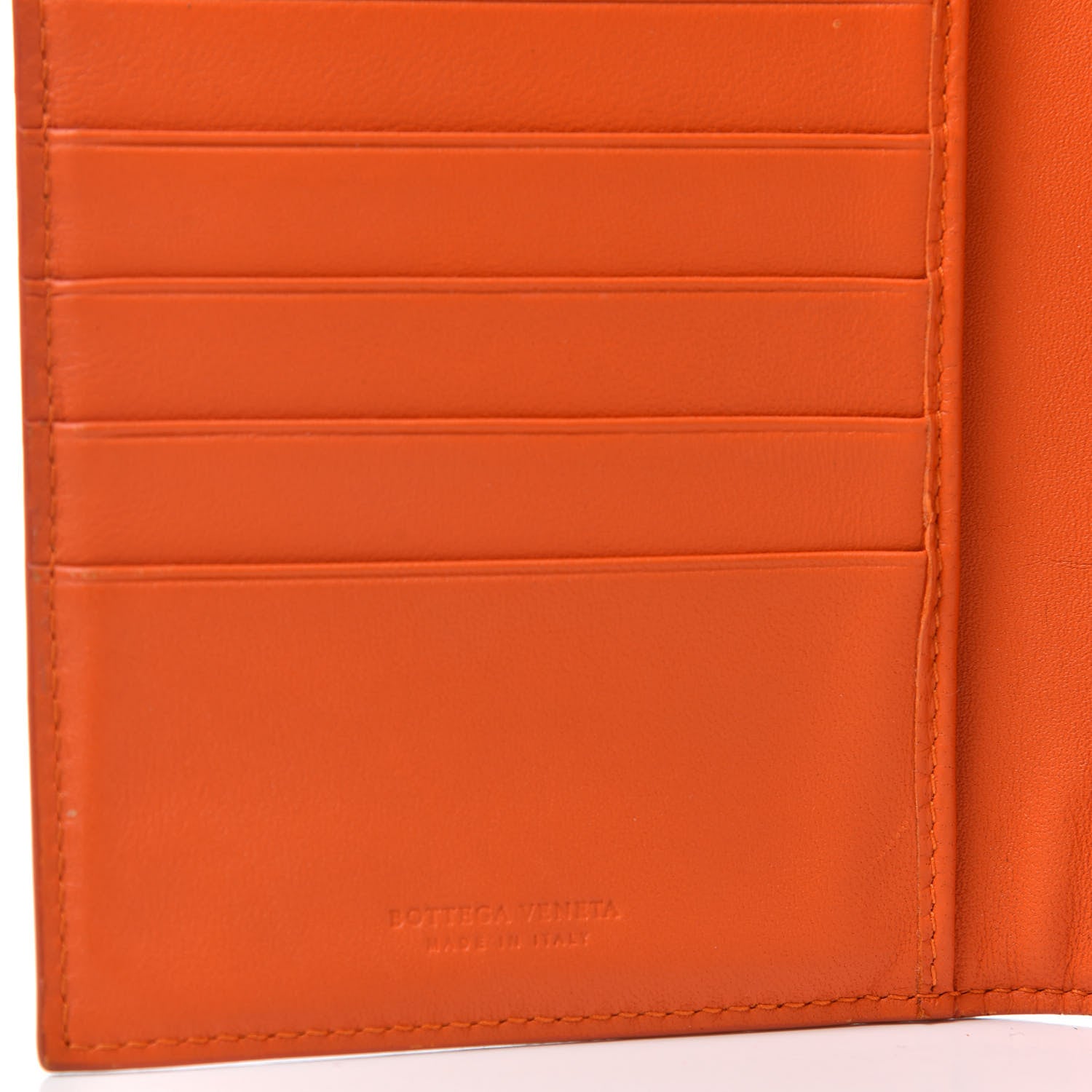 Bottega Veneta Nappa Intrecciato Continental Snap Wallet Tangerine 6 of 7