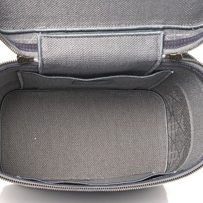 Christian Dior Canvas Embroidered Cannage Diortravel Vanity Case Grey 5 of 9