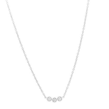 Christian Dior 18K White Gold Diamond Mimirose Pendant Necklace 1 of 6