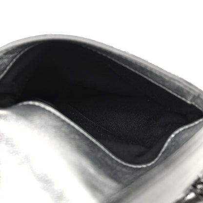 Saint Laurent Metallic Lambskin Quilted Double Flap Bag Silver 5 of 10