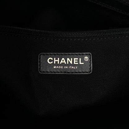Chanel Woven Straw Raffia Small Deauville Tote Black 6 of 10