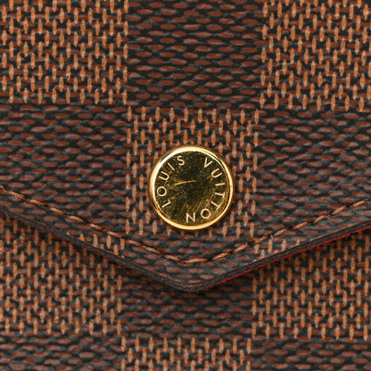 Louis Vuitton Damier Ebene Pochette Felicie Chain Wallet 10 of 13