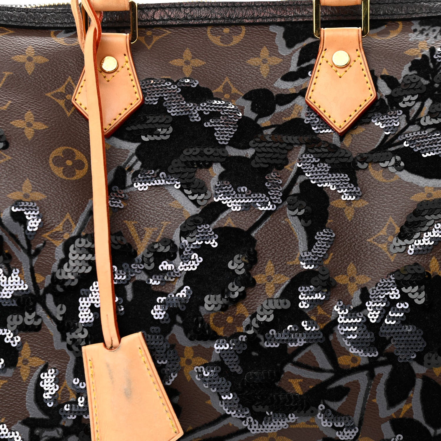 Louis Vuitton Monogram Fleur De Jais Sequins Speedy 30 7 of 14