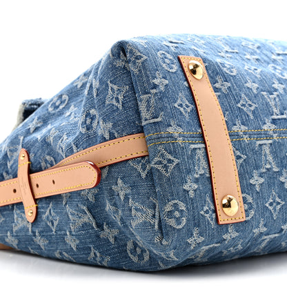 Louis Vuitton Monogram Denim CarryAll MM Blue 19 of 27