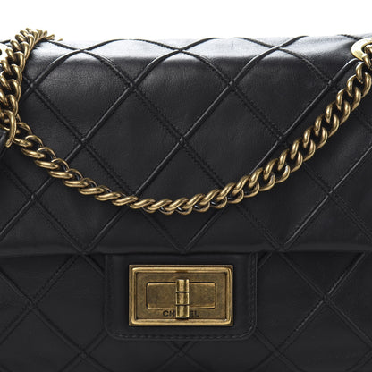 Chanel Calfskin Diamond Debossed Medium Cosmos Flap Black 12 of 12