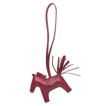 Hermes Milo Lambskin Grigri Rodeo Horse Bag Charm PM Rubis 1 of 4