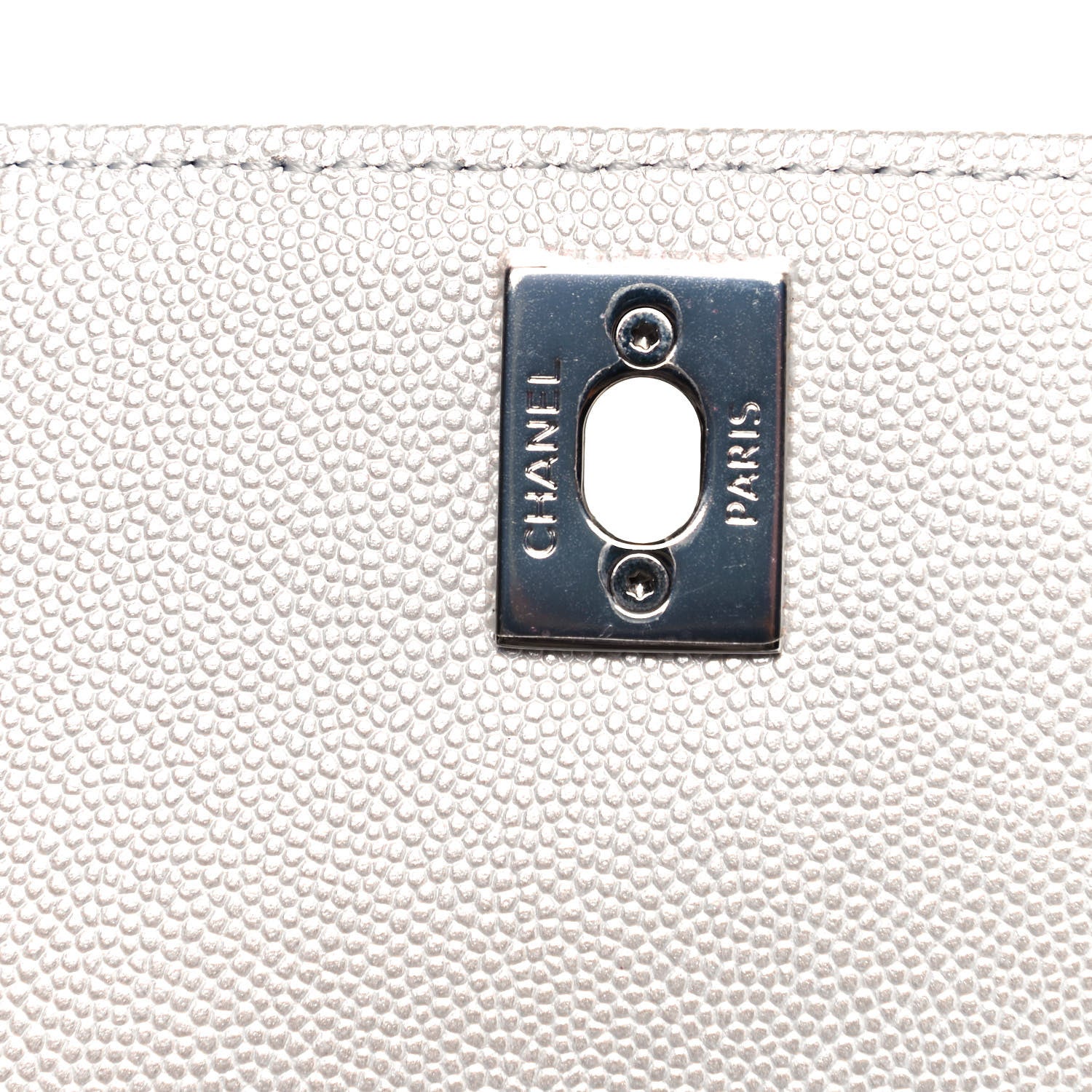 Chanel Iridescent Caviar Chevron Quilted Mini Coco Handle Flap White 8 of 12