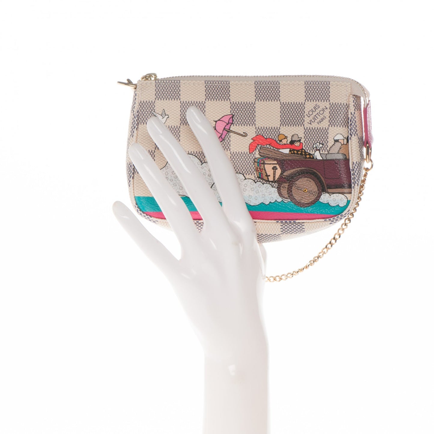 Damier Azur 2015 Christmas Animation Mini Pochette Accessories