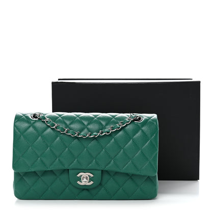 Chanel Caviar Quilted Medium Double Flap Green 11 of 11