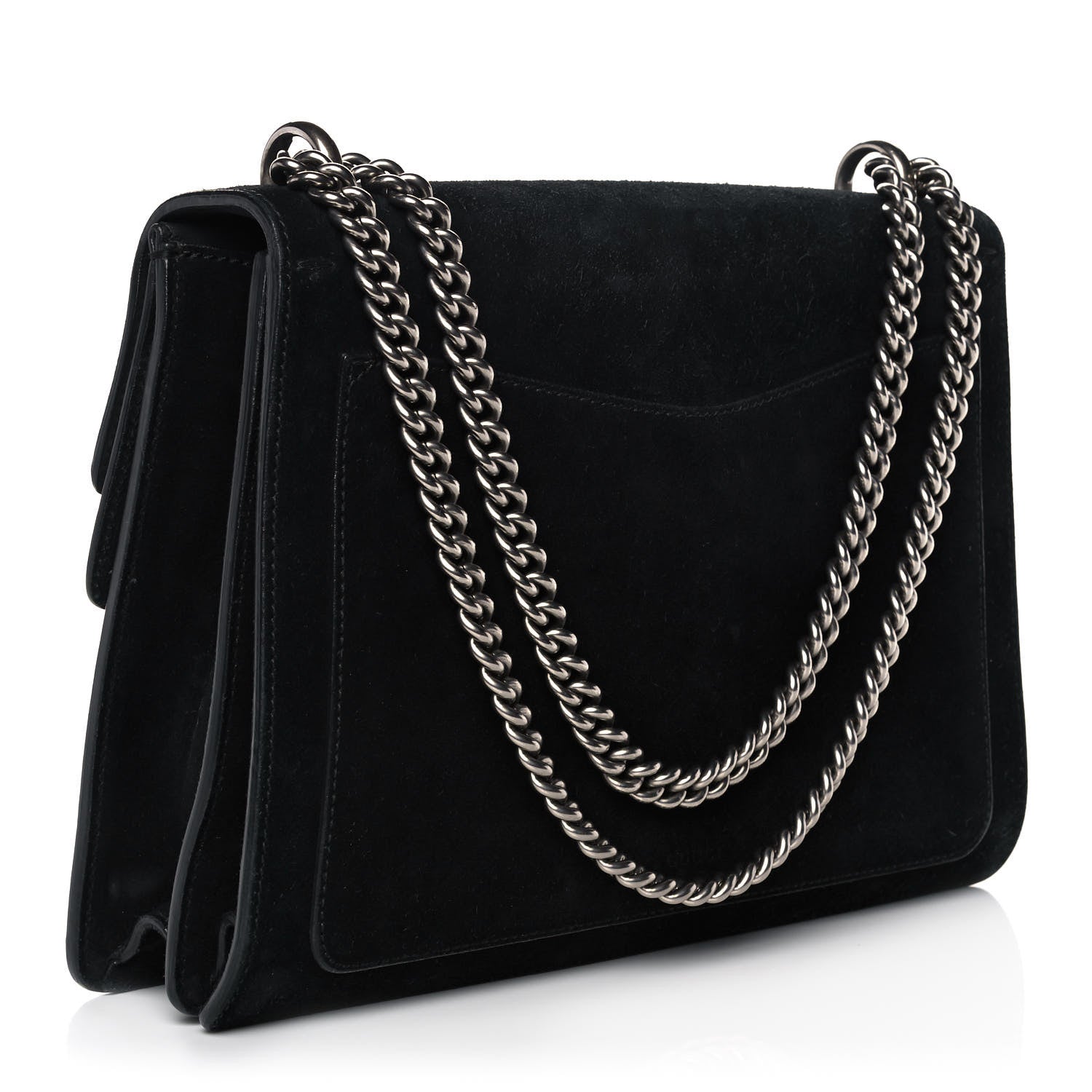 Gucci Suede Medium Dionysus Shoulder Bag Black 3 of 12