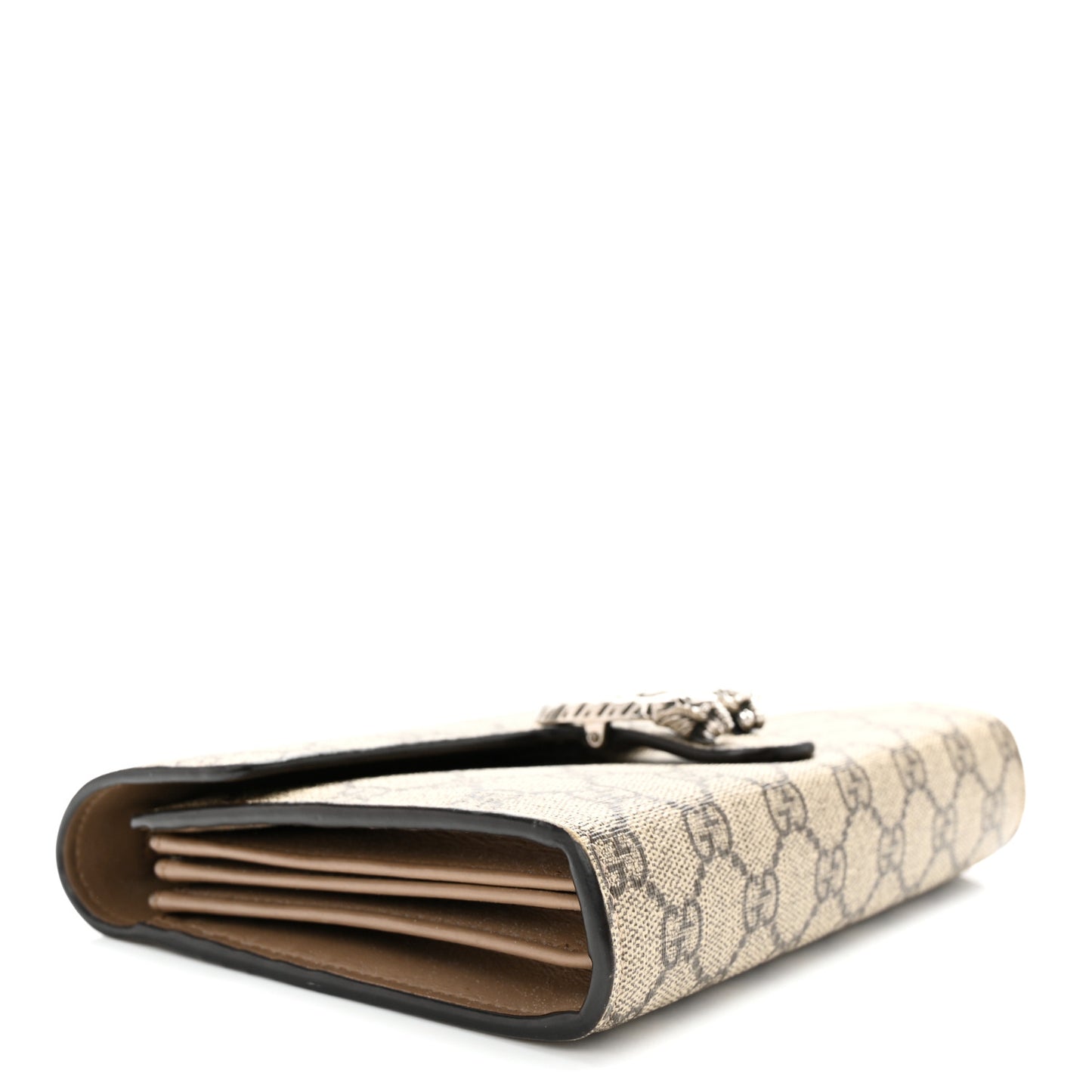 GG Supreme Monogram Mini Dionysus Chain Wallet Beige Taupe