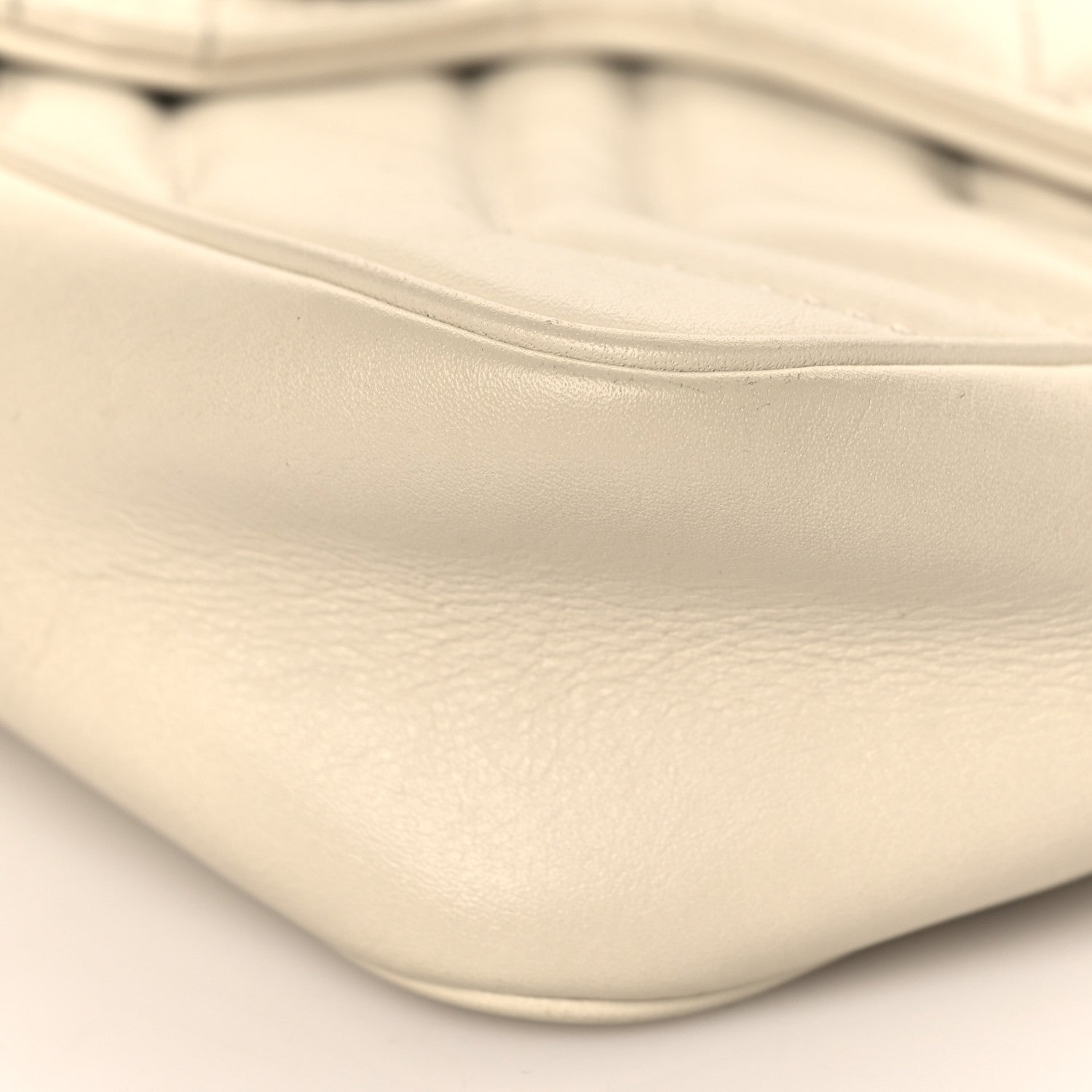 Gucci Calfskin Matelasse Super Mini GG Marmont Shoulder Bag White 9 of 9