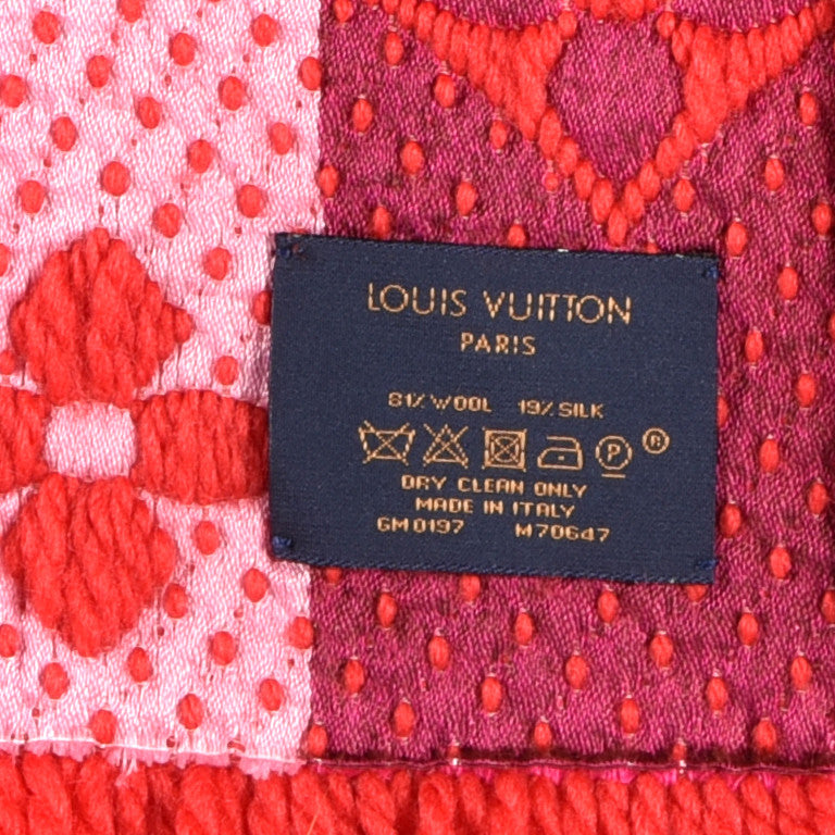 Wool Silk Logomania Scarf Multicolor