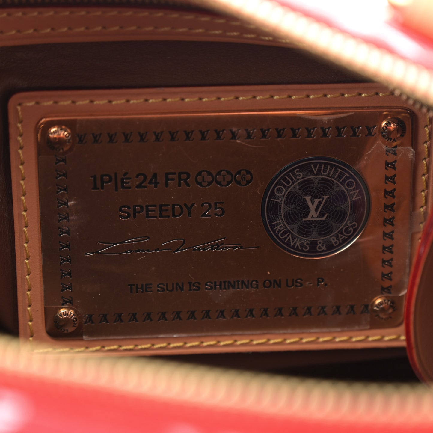 Soft Calfskin Monogram Speedy P9 Bandouliere 25 Red