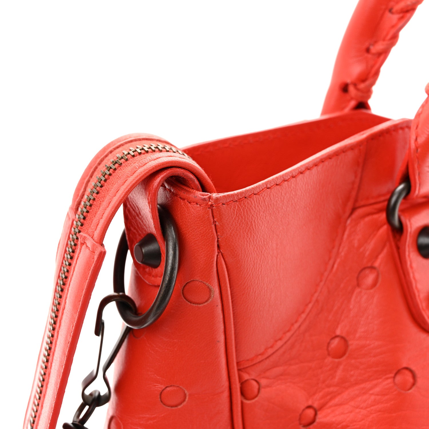 Balenciaga Agneau Perforated Classic Hardware Velo Rouge Grenade 12 of 17