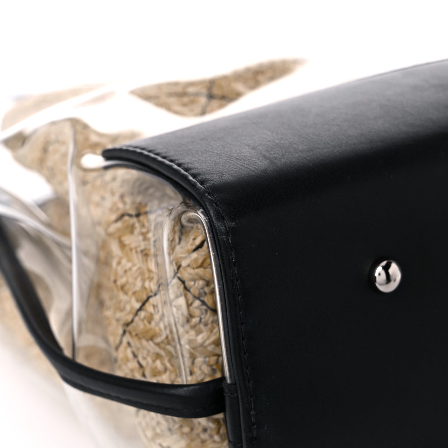 Calfskin PVC Quilted Chanel 31 Bag Black