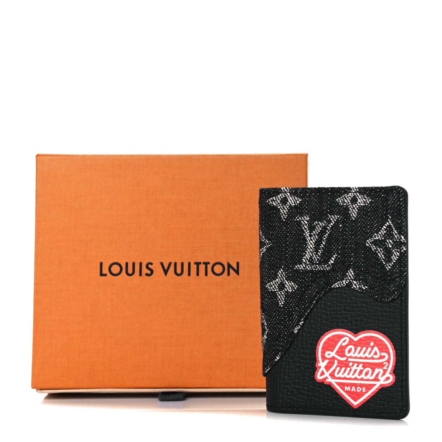 Louis Vuitton X NIGO Taurillon Monogram Denim Drip Pocket Organizer Black 8 of 8