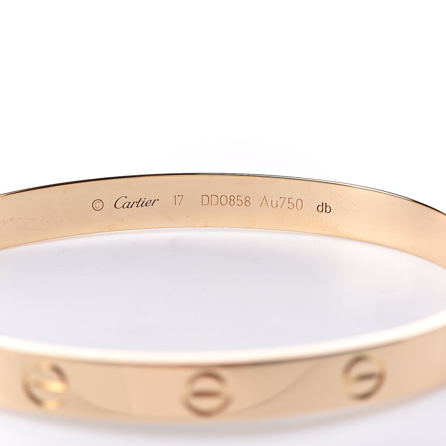 18K Yellow Gold LOVE Bracelet 17
