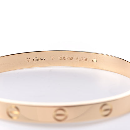 Cartier 18K Yellow Gold LOVE Bracelet 17 4 of 7