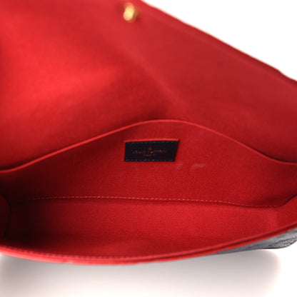 Louis Vuitton Empreinte Pochette Felicie Chain Wallet Marine Rouge 7 of 11