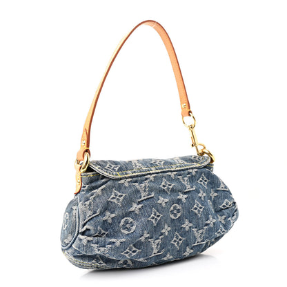Louis Vuitton Monogram Denim Mini Pleaty Blue 3 of 9