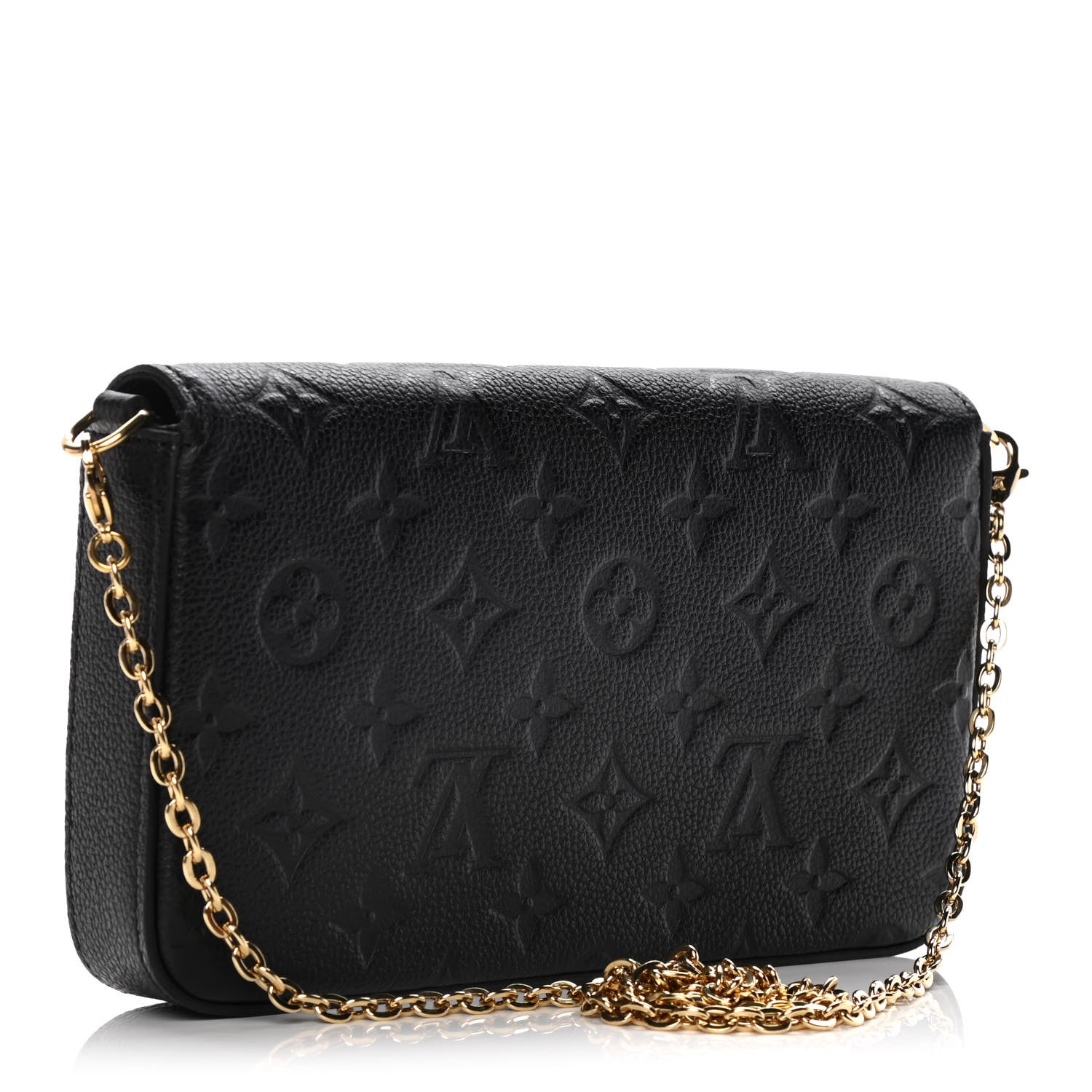 Louis Vuitton Empreinte Pochette Felicie Chain Wallet Black 3 of 10