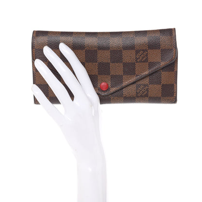 Louis Vuitton Damier Ebene Josephine Wallet Red 2 of 14