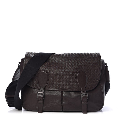 Bottega Veneta Nappa Intrecciato Gardena Messenger Bag Ebano 1 of 12