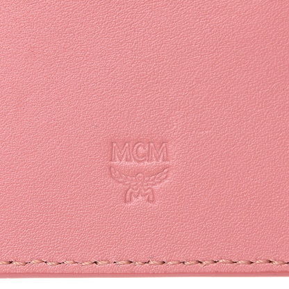 MCM Calfskin Cassette Key Ring Card Holder Pink 6 of 7