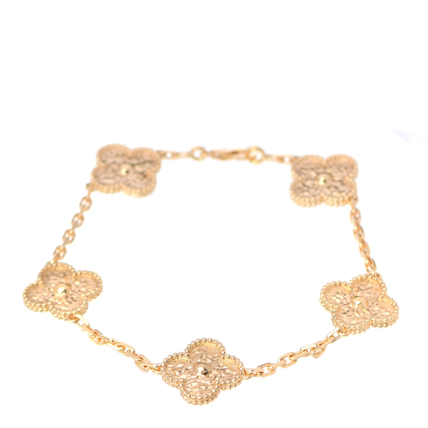 18K Yellow Gold 5 Motifs Vintage Alhambra Bracelet