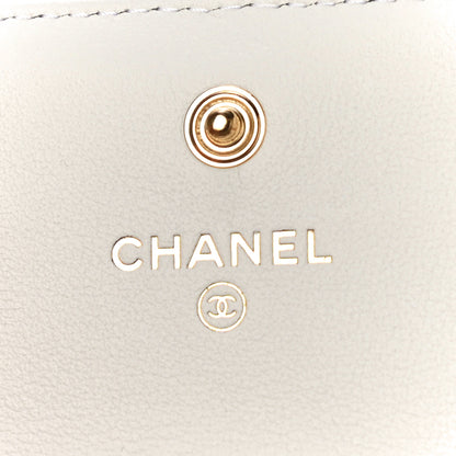 Chanel Calfskin Quilted About Pearls Card Holder Flap With Chain White 6 of 11