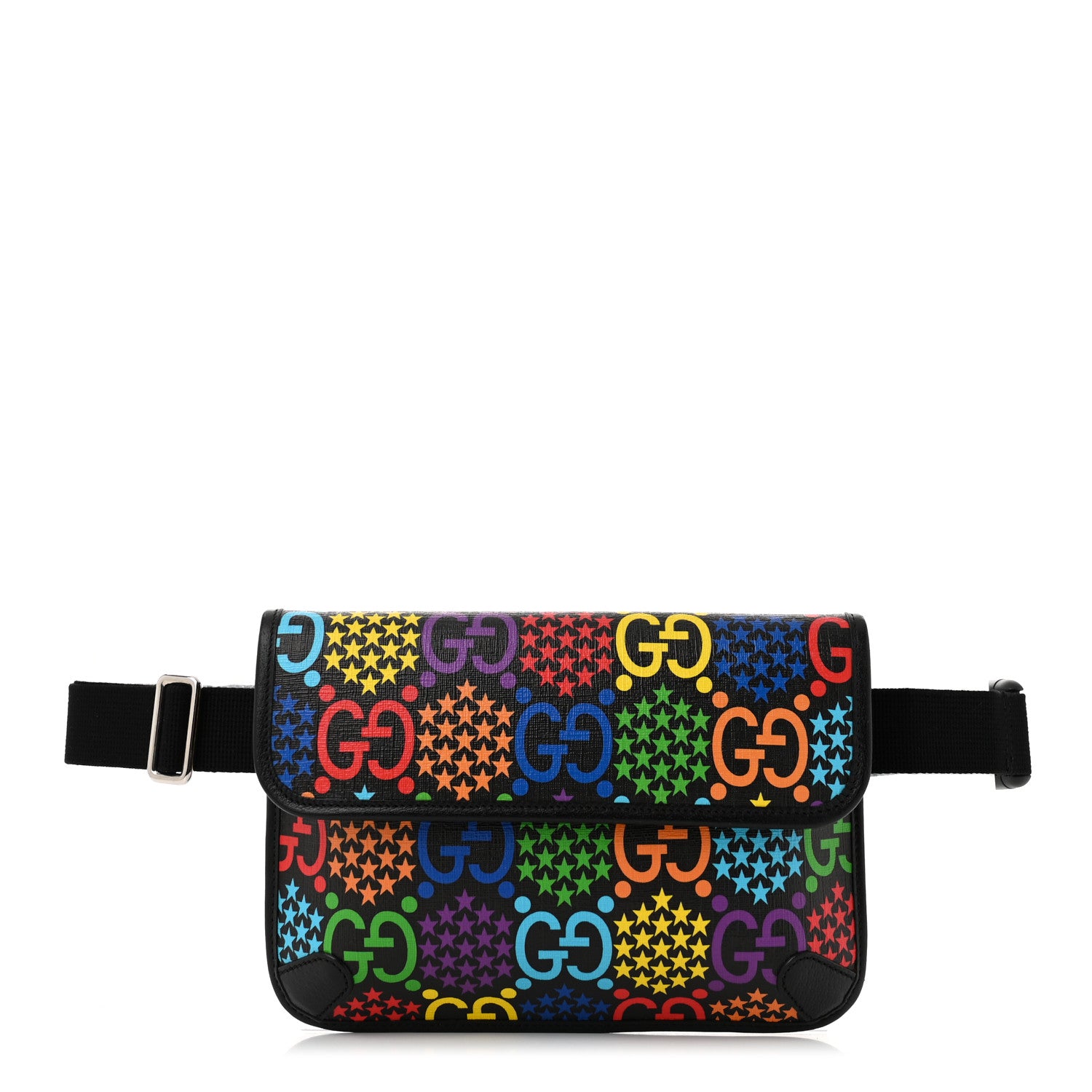 Gucci GG Supreme Monogram Psychedelic Slim Belt Bag Black 1 of 10