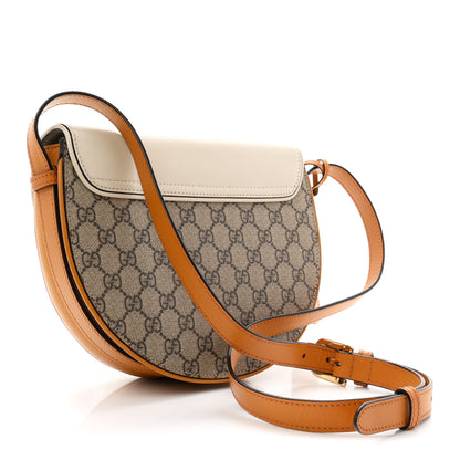 Gucci GG Supreme Monogram Calfskin Small Padlock Messenger Shoulder Bag Beige Mystic White Sun Oil 3 of 10