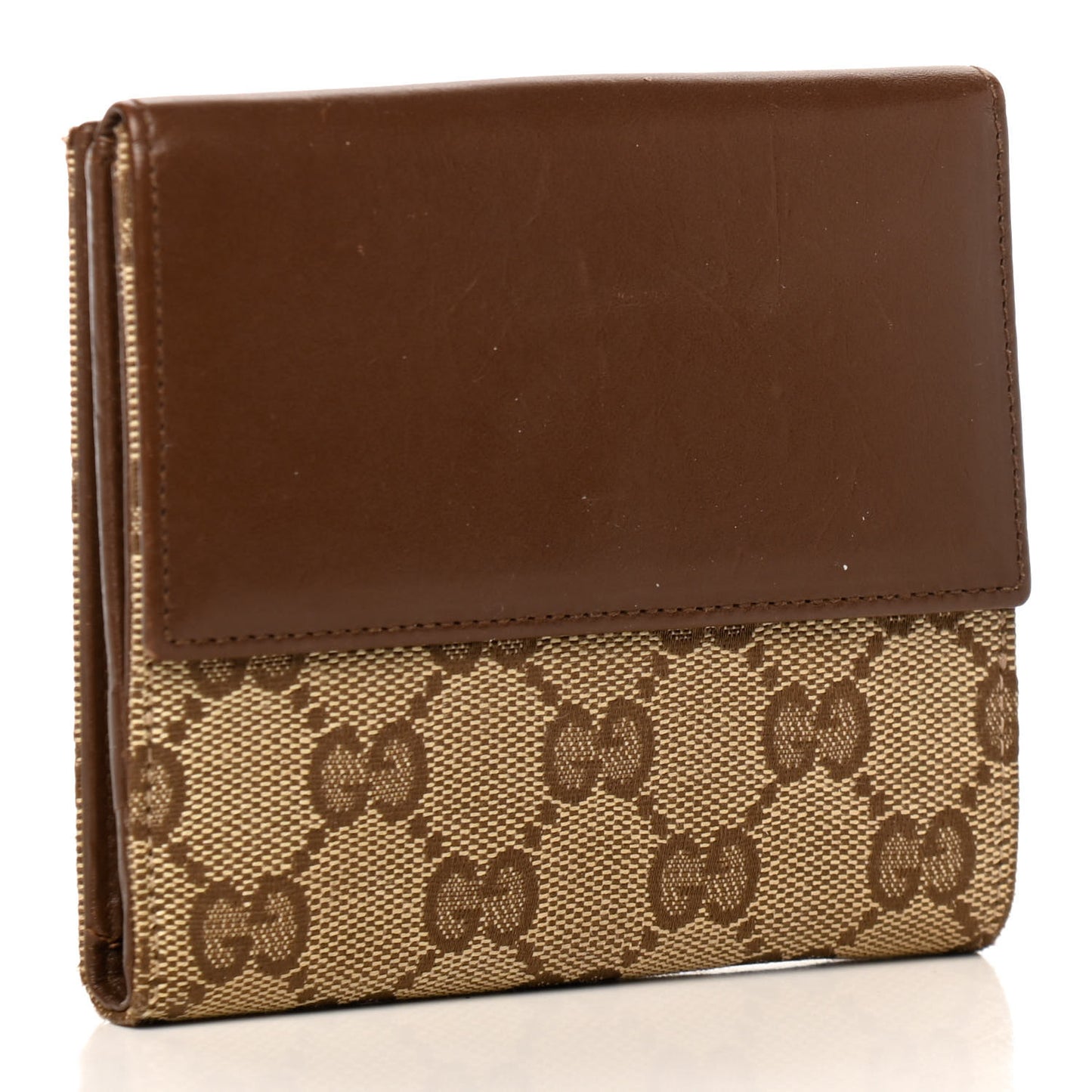 Monogram Compact Wallet Brown