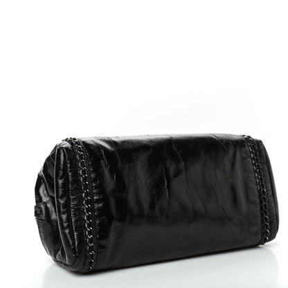 Chanel Patent Medium Luxe Ligne Bowler Black 3 of 4