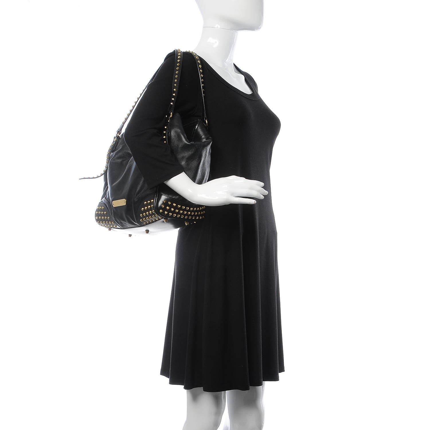 Burberry Lambskin Bridle Studs Small Canterbury Tote Black 2 of 14