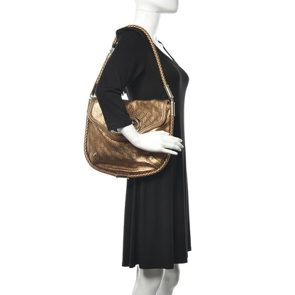 Gucci Guccissima Britt Tassel Shoulder Bag Bronze 2 of 8