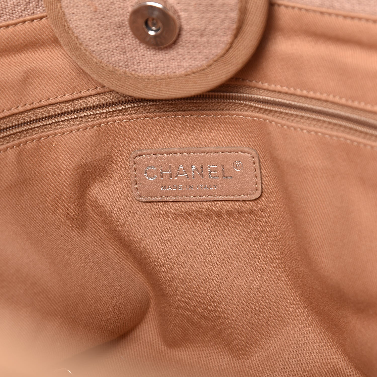 Chanel Canvas Large Deauville Tote Beige 6 of 9
