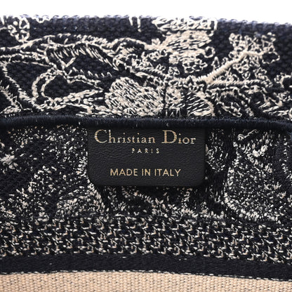 Christian Dior Canvas Embroidered Small Dioriviera Toile De Jouy Book Tote Blue 6 of 12